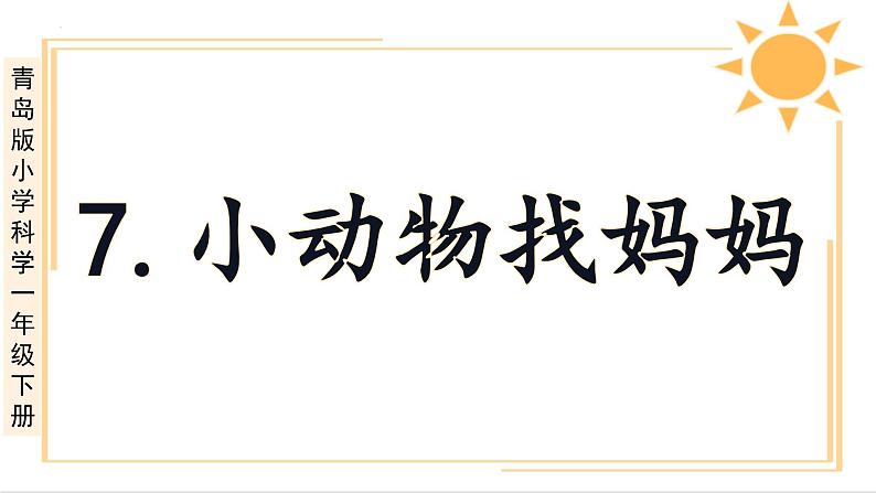 青岛版一年级科学下册7小动物找妈妈课件第3页