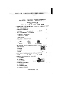 广东省清远市英德市2023-2024学年六年级上学期11月期中科学试题