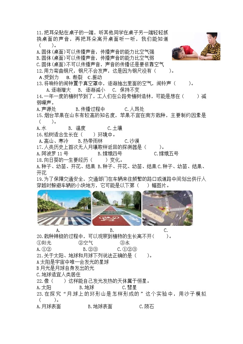 四年级科学命题（修订）02