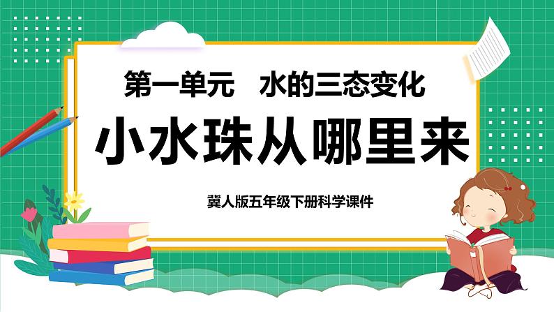 【核心素养】冀教版小学科学五年级下册 2.小水珠从哪里来 课件+教案(含教学反思)01