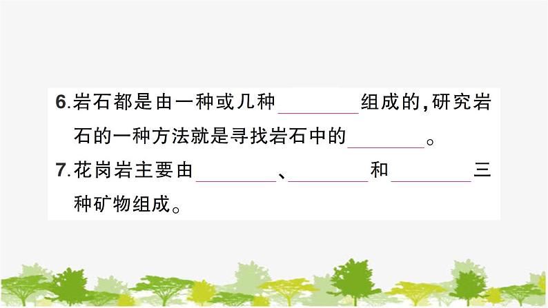 教科版(2017秋)科学四年级下册 期末复习三 岩石与土壤习题课件05