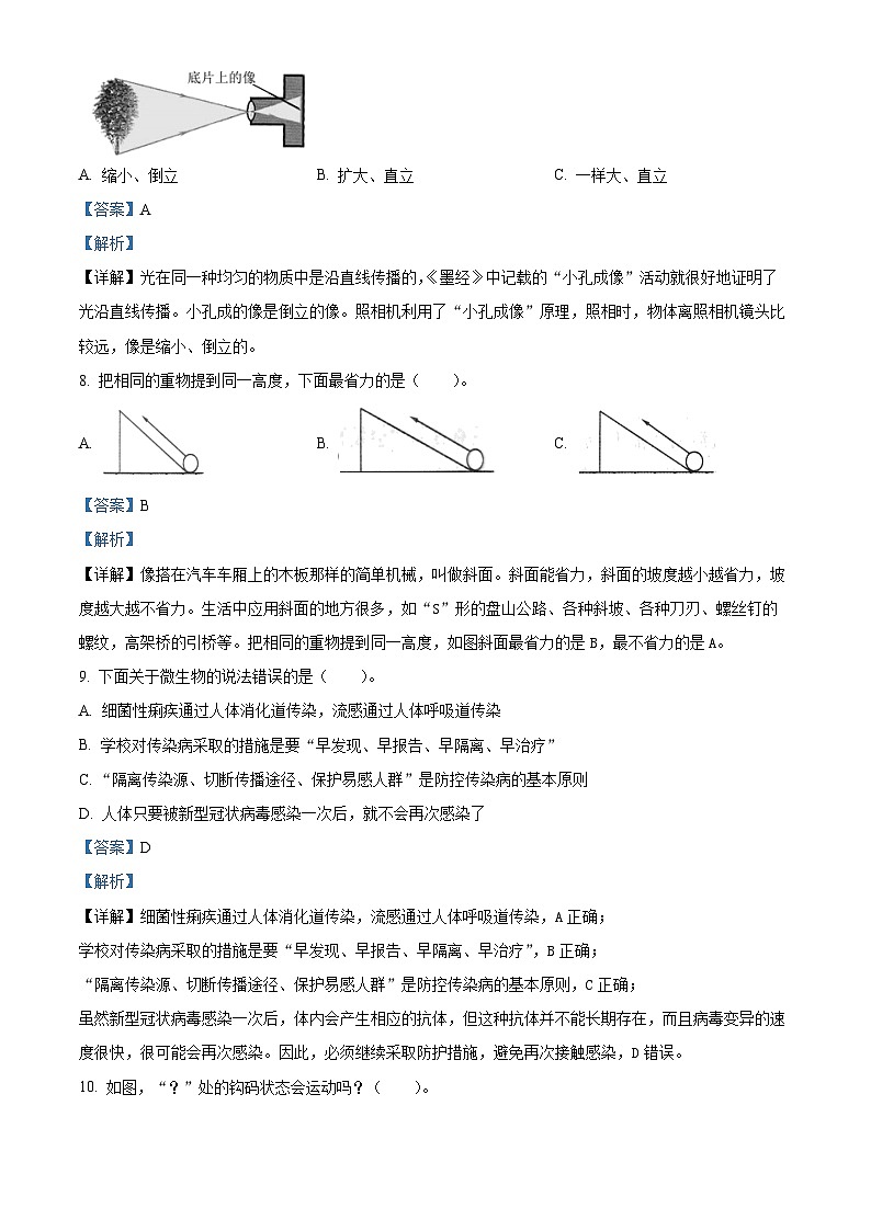 2022-2023学年湖南省湘潭市湘潭县湘科版五年级下册期末考试科学试卷（解析版）03
