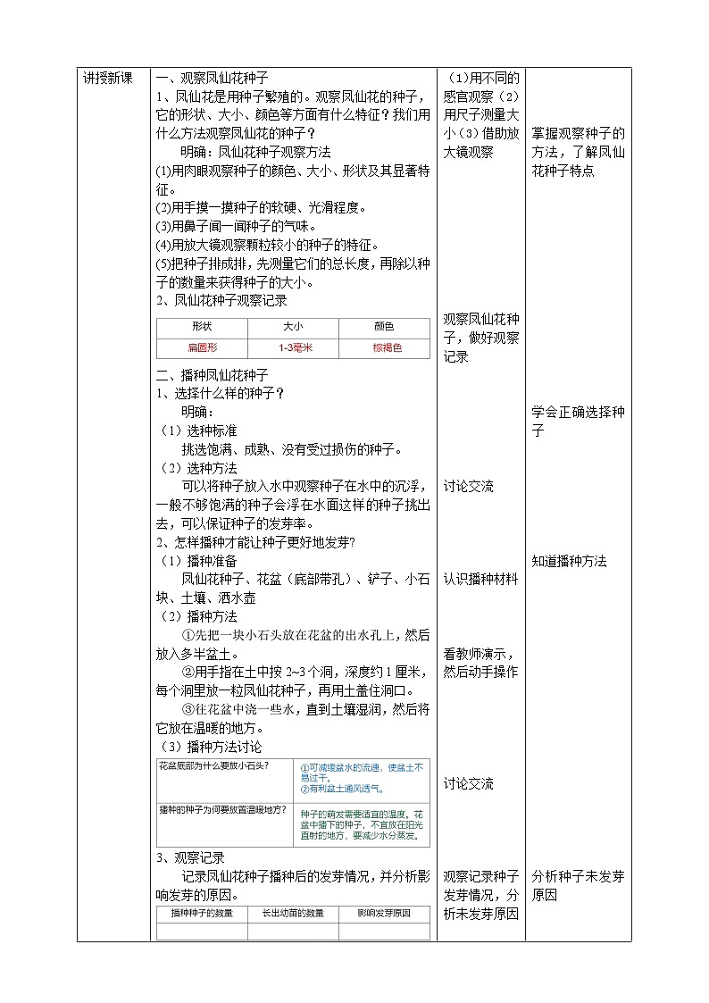【人教鄂教版】三下科学  2.4《播种发芽》（课件+教案+同步练习）02