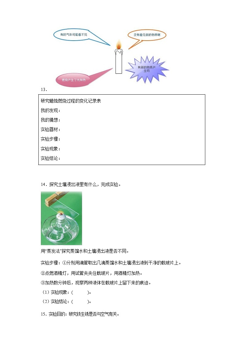 广东省汕尾市2022-2023学年五年级上学期期末综合复习科学试卷02