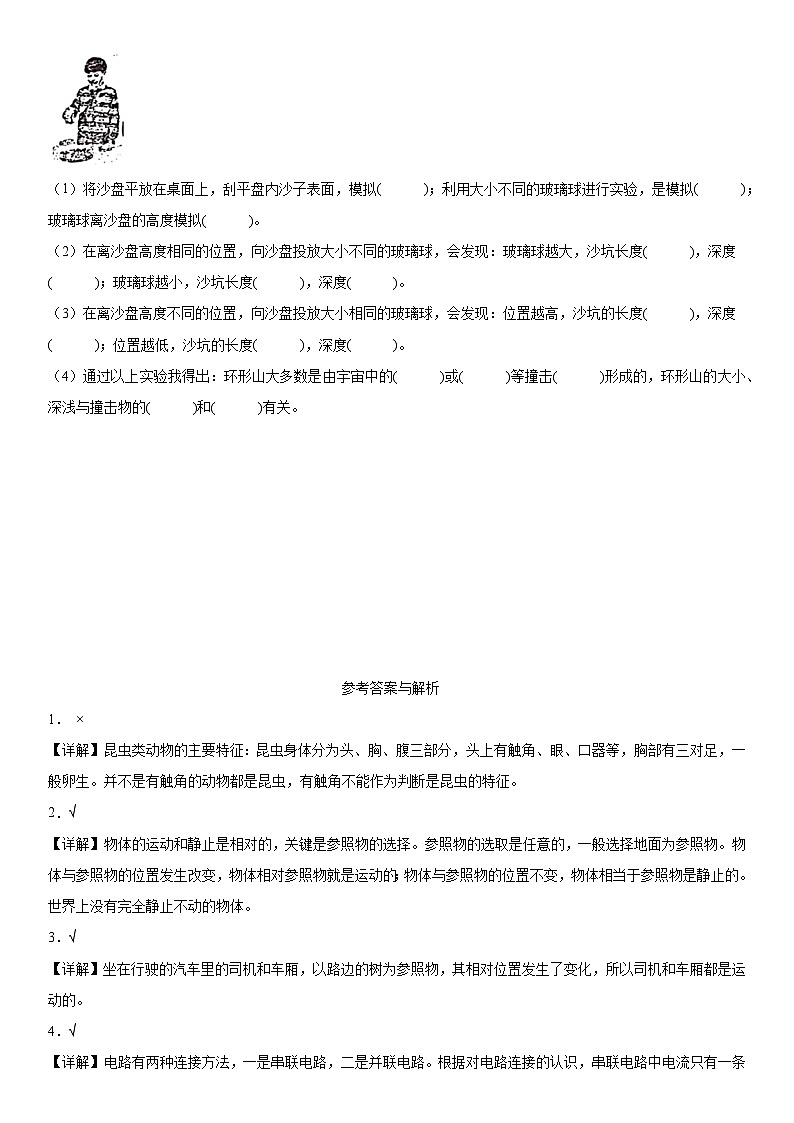 2022-2023学年山东省泰安市宁阳县青岛版（五四制）四年级上册期末考试科学试卷（含解析）第3页