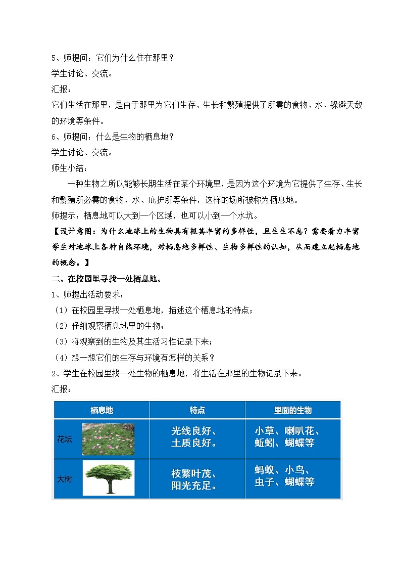 苏教版小学科学六下第二单元《5.多样的栖息地》课件+教案+视频+作业03