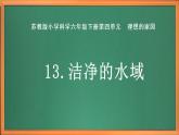 苏教版小学科学六下第四单元《13.洁净的水域》课件+教案+视频+作业