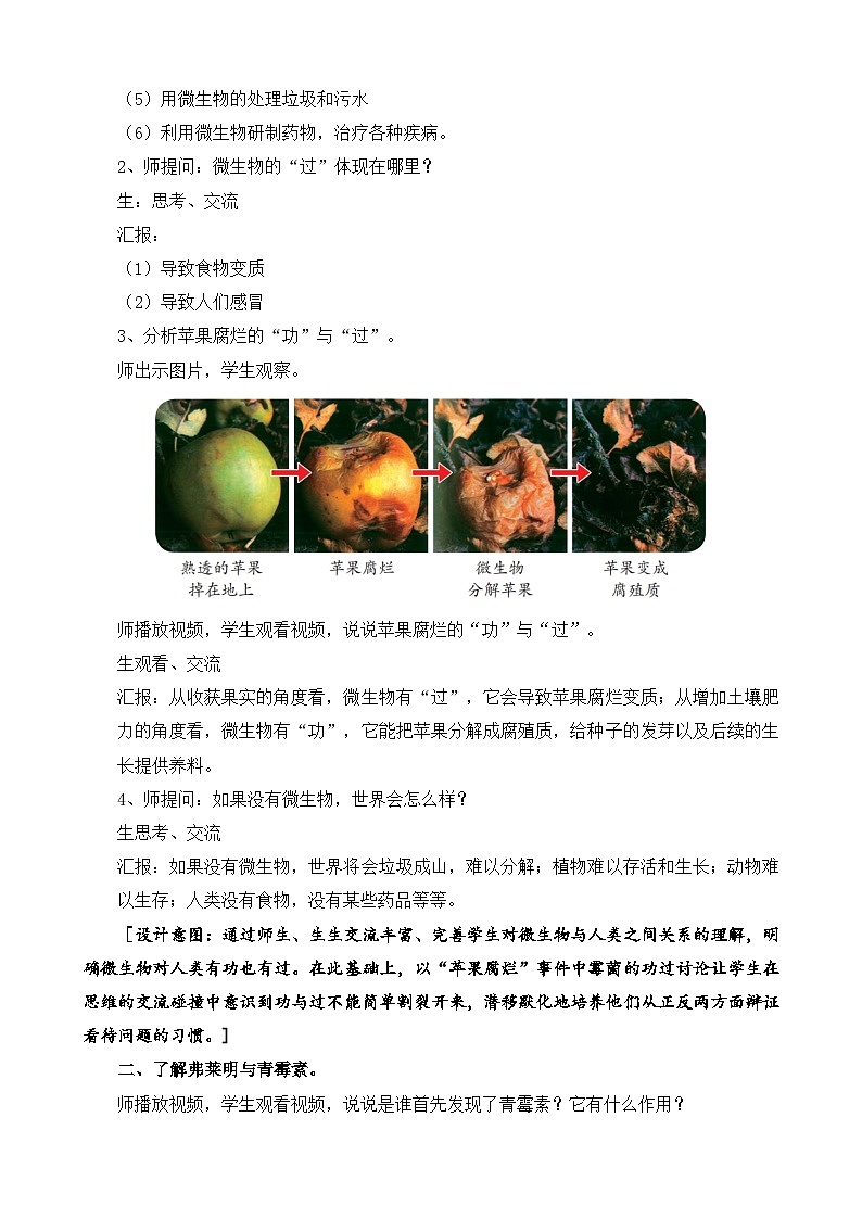 苏教版小学科学五年级下册《4.微生物的“功”与“过”》课件+教案+视频+作业（全套）02