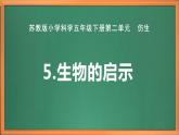 苏教版小学科学五年级下册《5.生物的启示》课件+教案+视频+作业（全套）