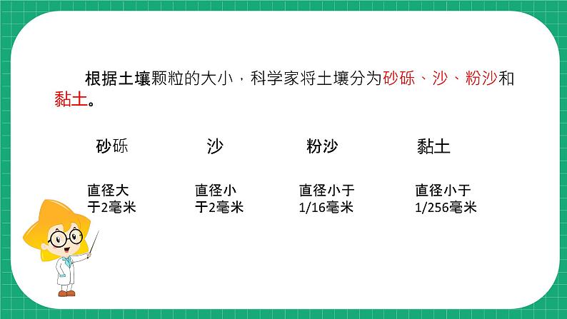 【核心素养】冀教版小学科学四年级下册    2.沙质土、黏质土和壤土     课件+教案(含教学反思)05