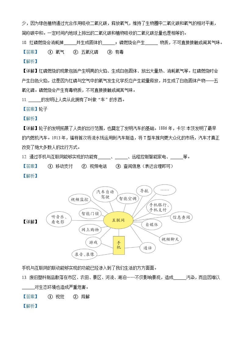 2022-2023学年河南省南阳市淅川县大石桥乡直小学大象版六年级下册5月月考科学试卷03