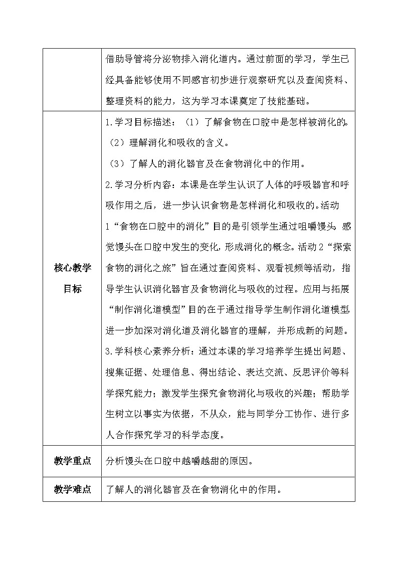 【核心素养】冀教版小学科学四年级下册    14.消化与吸收     课件+教案(含教学反思)02