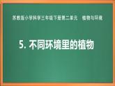 苏教版小学科学三年级下册第二单元《5.不同环境里的植物》课件+教案+视频+作业