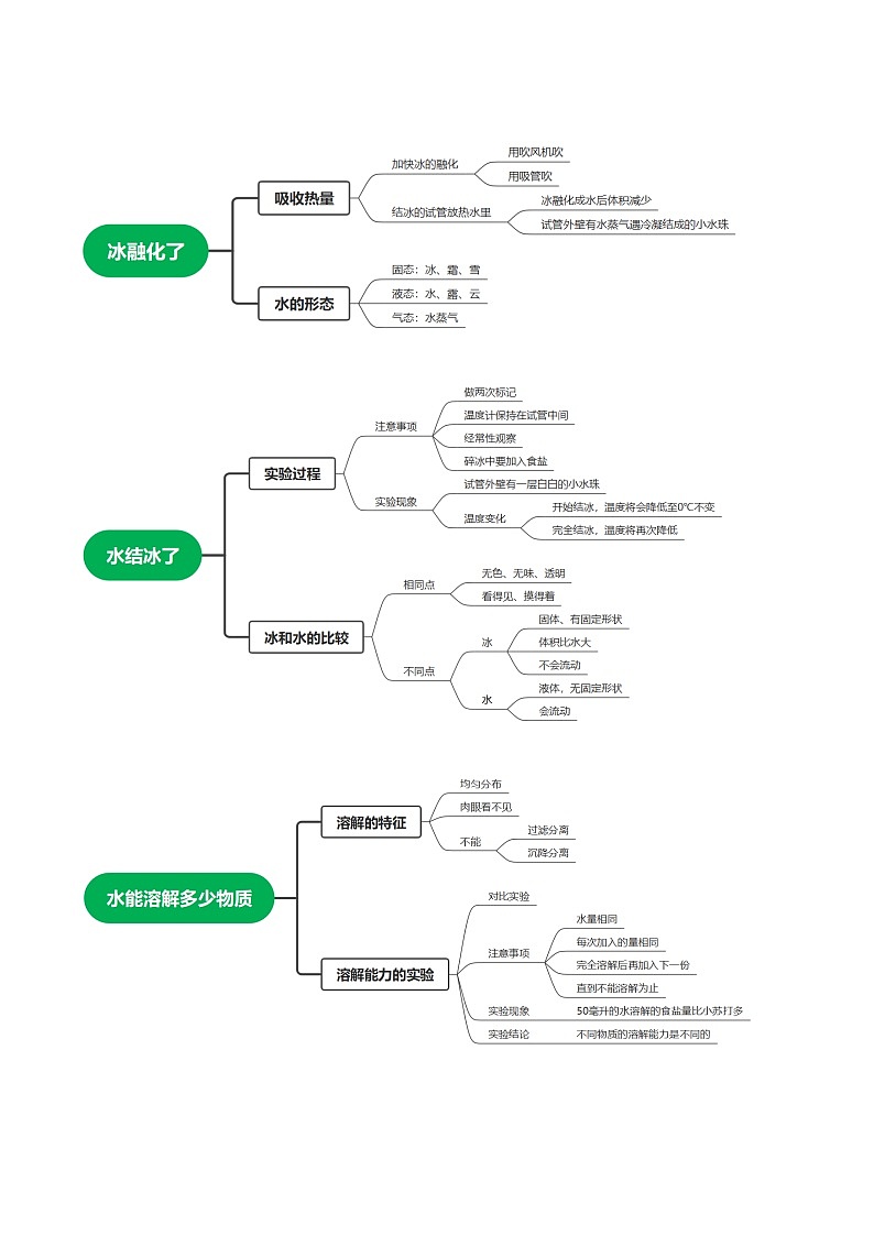 第1单元 水-2023-2024学年三年级科学上册期中专项复习（教科版）02