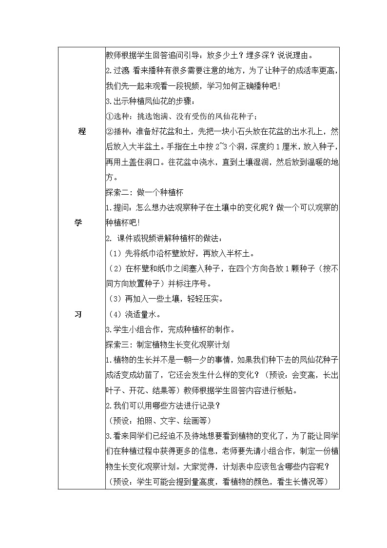 教科版科学四年级下册 1.2 种植凤仙花 同步课件+教案+音视频素材02