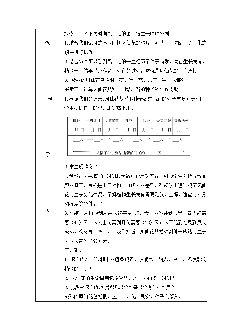教科版科学四年级下册 1.8 凤仙花的一生 同步课件+教案+音视频素材02