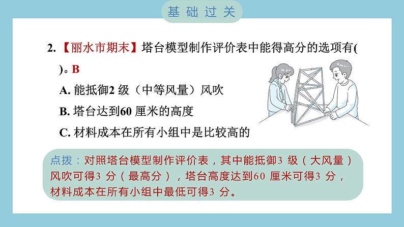 1.6 测试塔台模型（习题课件）-2023-2024学年科学六年级下册教科版03