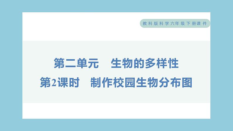 2.2 制作校园生物分布图（习题课件）-2023-2024学年科学六年级下册教科版第1页