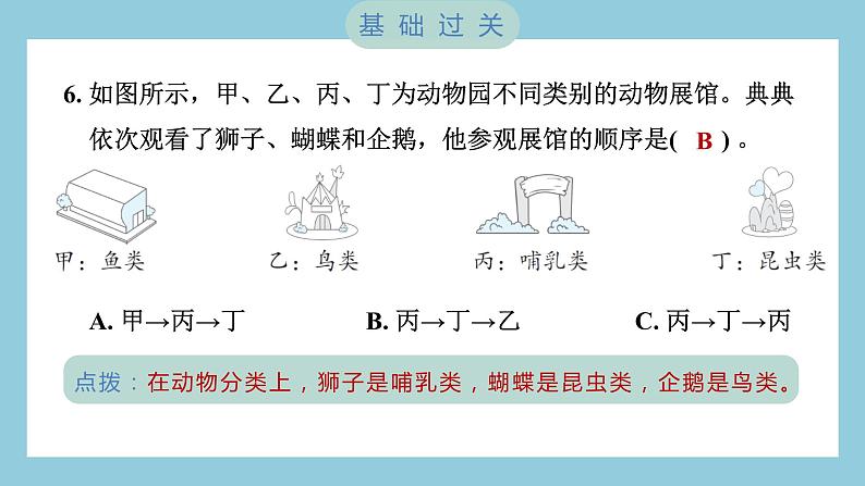 2.4 多种多样的动物（习题课件）-2023-2024学年科学六年级下册教科版07