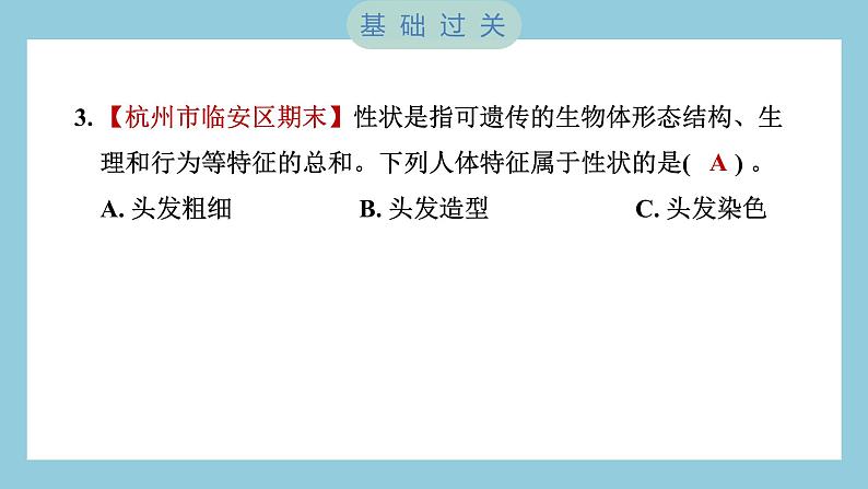 2.5 相貌各异的我们（习题课件）-2023-2024学年科学六年级下册教科版04