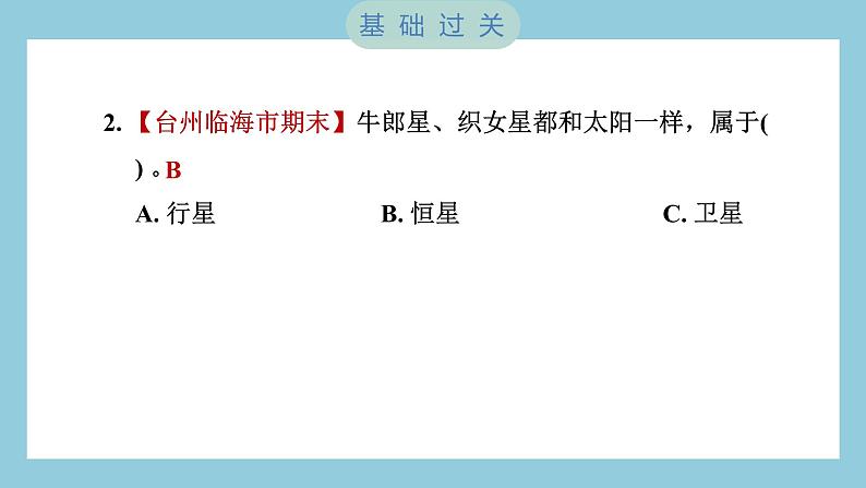 3.5 夏季星空（习题课件）-2023-2024学年科学六年级下册教科版第3页