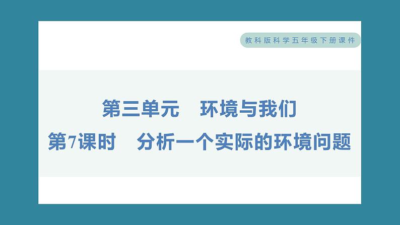 3.7 分析一个实际的环境问题（习题课件）-2023-2024学年科学五年级下册教科版第1页