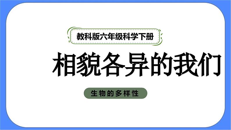 教科版六年级下册科学2.5《相貌各异的我们》课件第1页