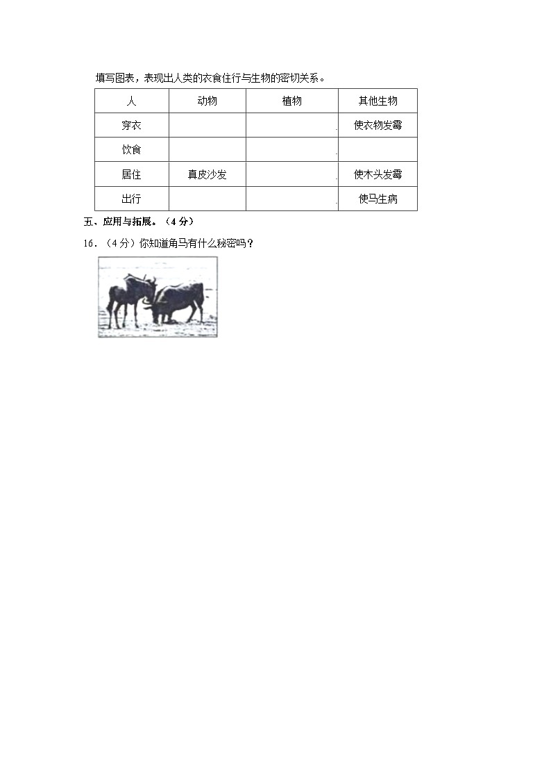 河北省邢台市威县2023-2024学年六年级上学期期末科学试卷第2页