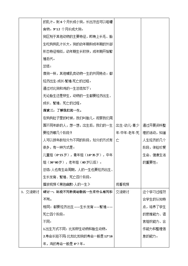 2.8 动物的一生（教案）03