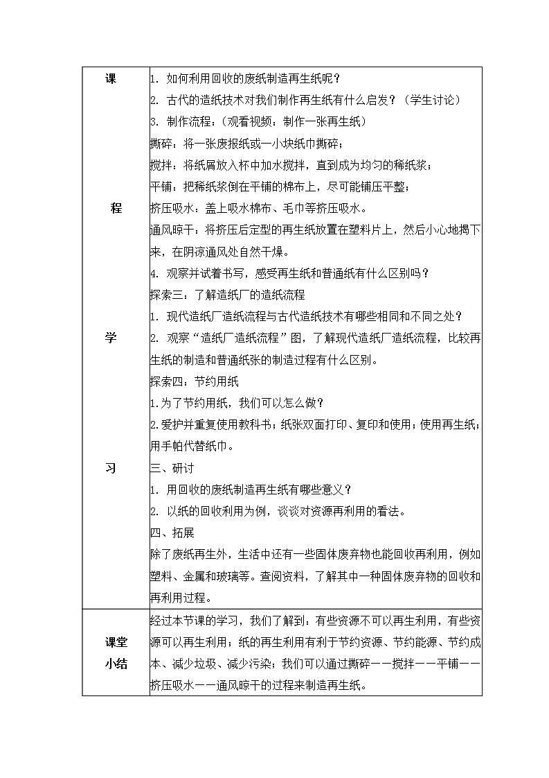 教科版科学五年级下册3.6《让资源再生》课件+教案+练习02
