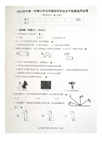 台州市路桥区2023-2024五年级上学期科学期末试题