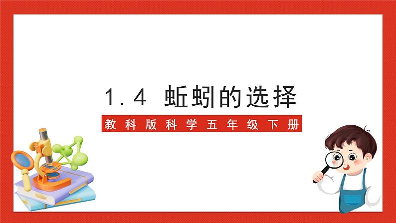 教科版科学五年级下册1.4《蚯蚓的选择》课件+教案+练习01