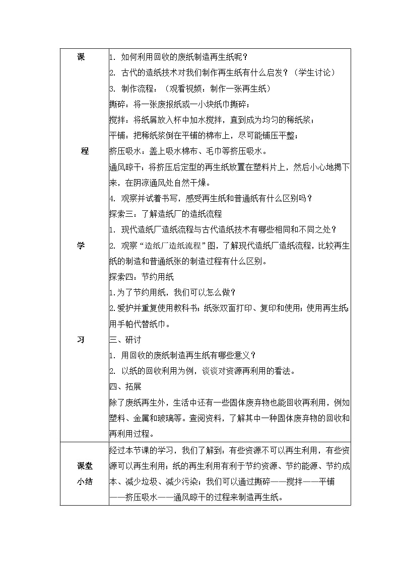 教科版科学五年级下册3.6《让资源再生》课件+教案+练习02