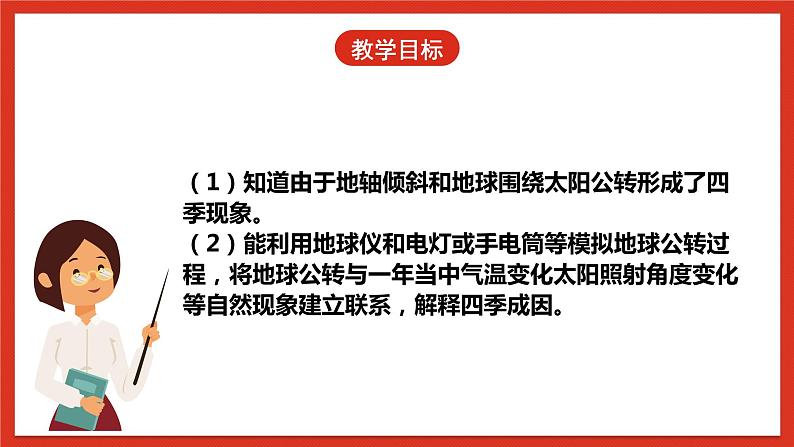 【核心素养】人教鄂教版科学五年级下册1.3《四季的形成》课件+教案+分层练习04