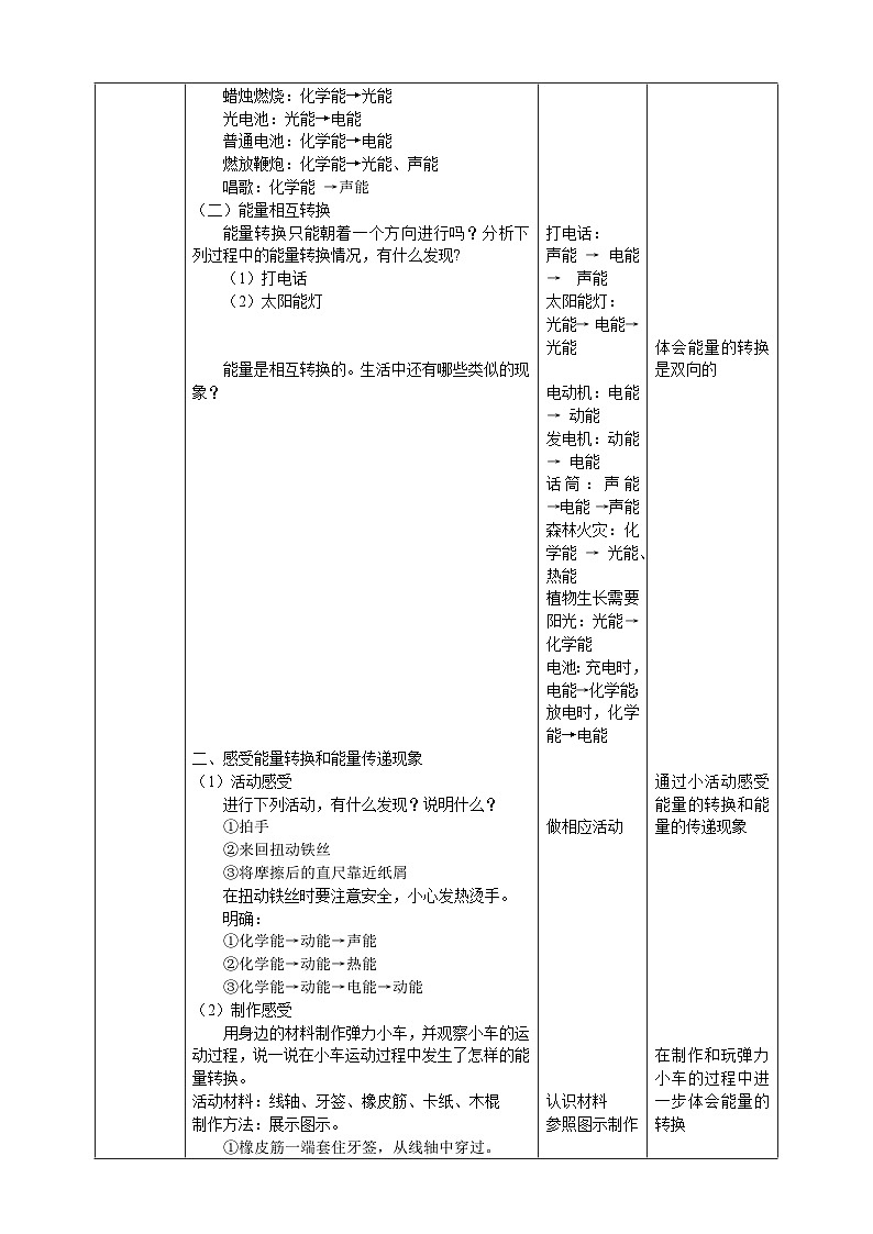 【核心素养】人教鄂教版科学五年级下册2.7《能量转换和能量传递》课件+教案+分层练习02