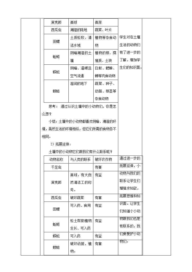 苏教版-科学 二下9寻访土壤中的小动物-教案03