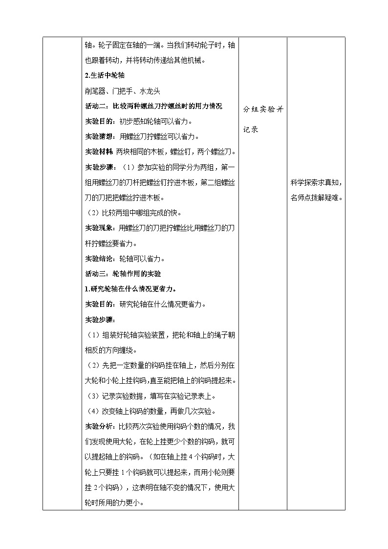 苏教版科学五年级下册14拧螺丝的学问 教案02