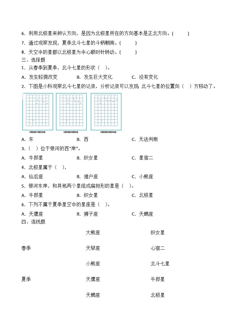 青岛版科学五年级下册3.14《夏季星空》课件+教案+练习（含答案）+素材02