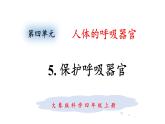 大象版（2017）科学四年级上册第四单元第五节《保护呼吸器官》课件