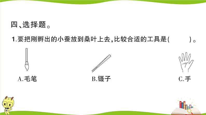 教科版科学三年级下册（2-1）迎接蚕宝宝的到来 习题5第6页