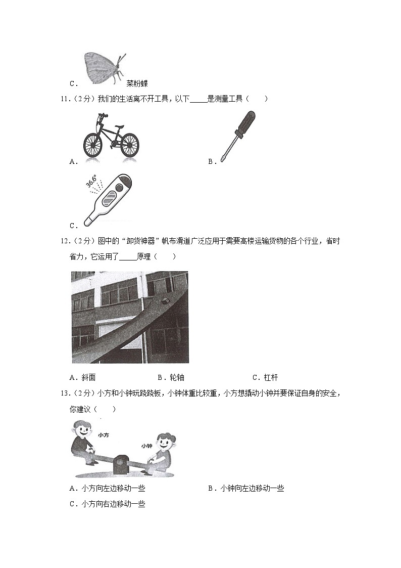 38，云南省昆明市西山区2023-2024学年六年级上学期期末考试科学试题03