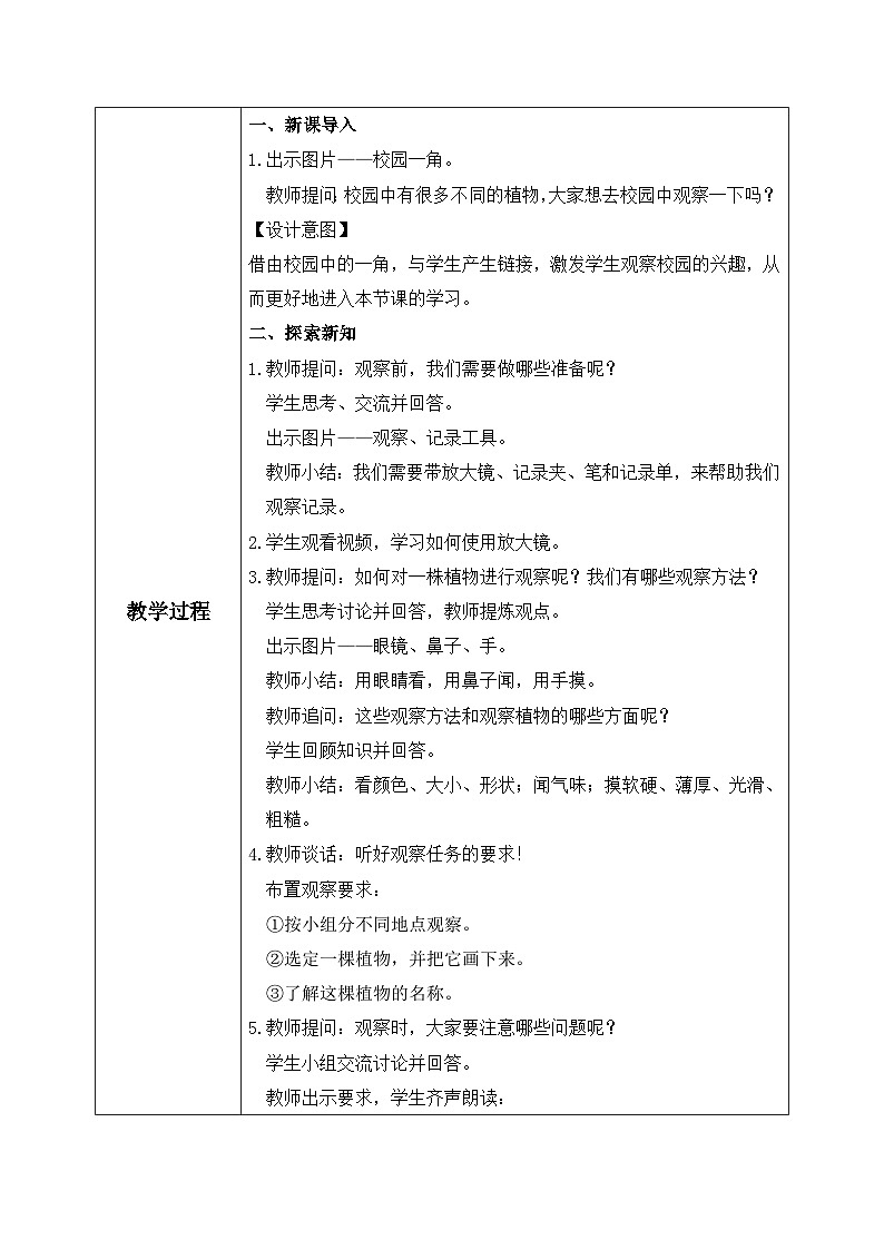 教科版 科学 一上 《校园里的植物》课件+教案（含教学反思）02
