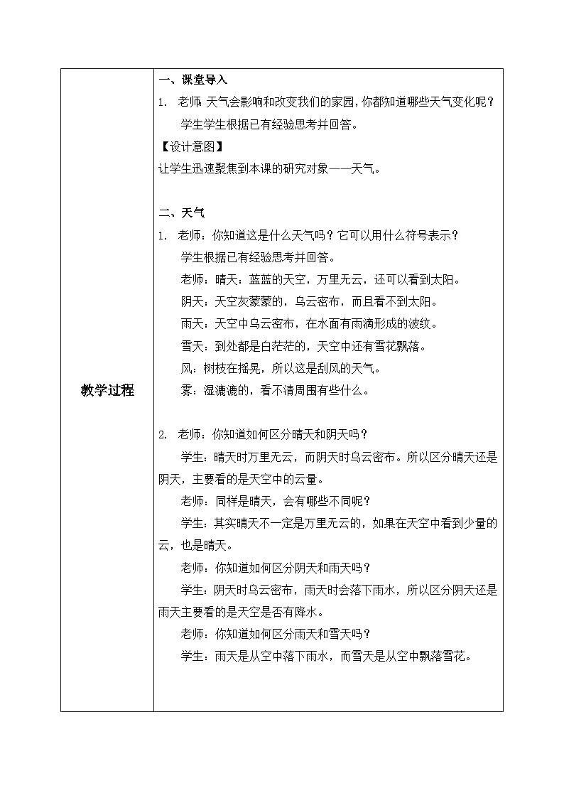 教科版 科学 二年级上册《各种各样的天气》课件+教案（含教学反思）02