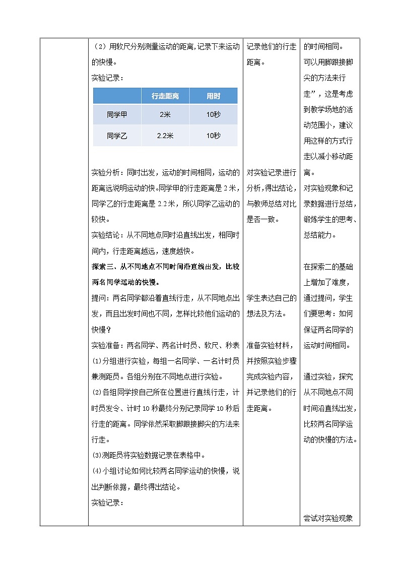 6 《比较相同时间内运动的快慢》教案+课件+习题+课堂实录03