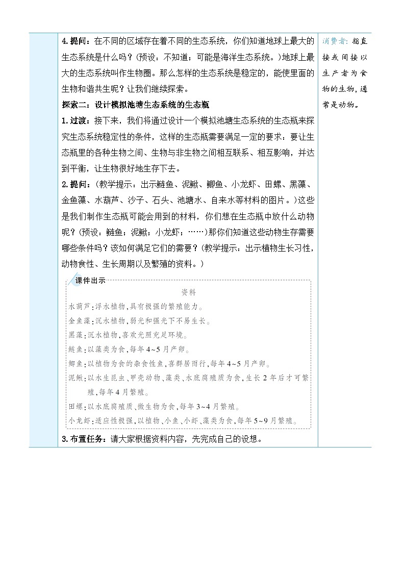 教科版科学五年级下册第7课 设计和制作生态瓶教案第3页