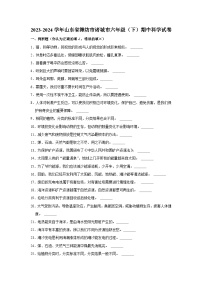 山东省潍坊市诸城市2023-2024学年六年级下学期期中科学试卷