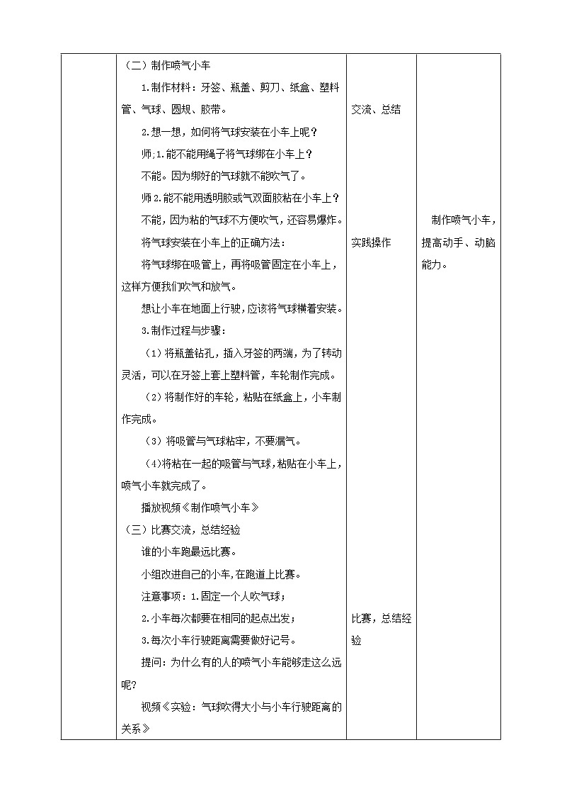 粤科版科学二年级下册  新课标核心素养 3.10《喷气小车》 课件+素材+教案+分层练习（含答案）02