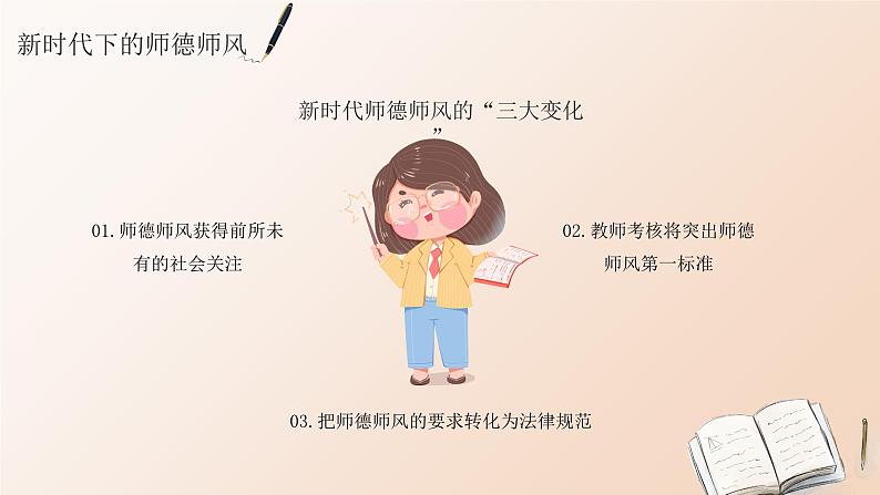 浅色创意中小学师德师风教育科技PPT模板04