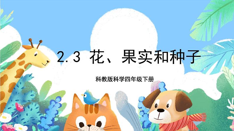 教科版科学四年级下册 2.3  《花、果实和种子》教学设计+反思+课件+课后习题附答案+素材01