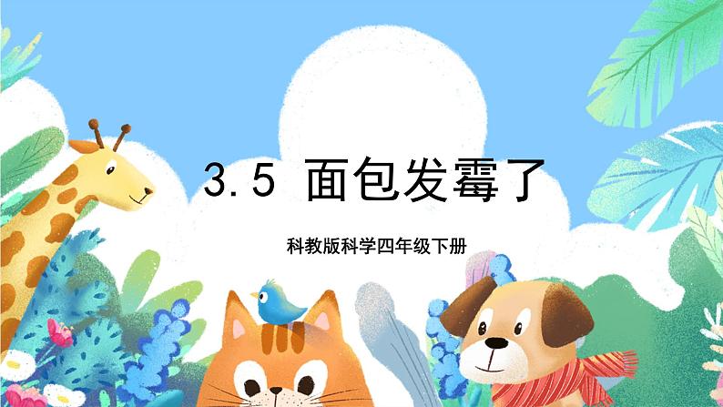 教科版科学四年级下册 3.5  《面包发霉了》教学设计+课件+教学反思+习题附答案+微课+实验记录单01